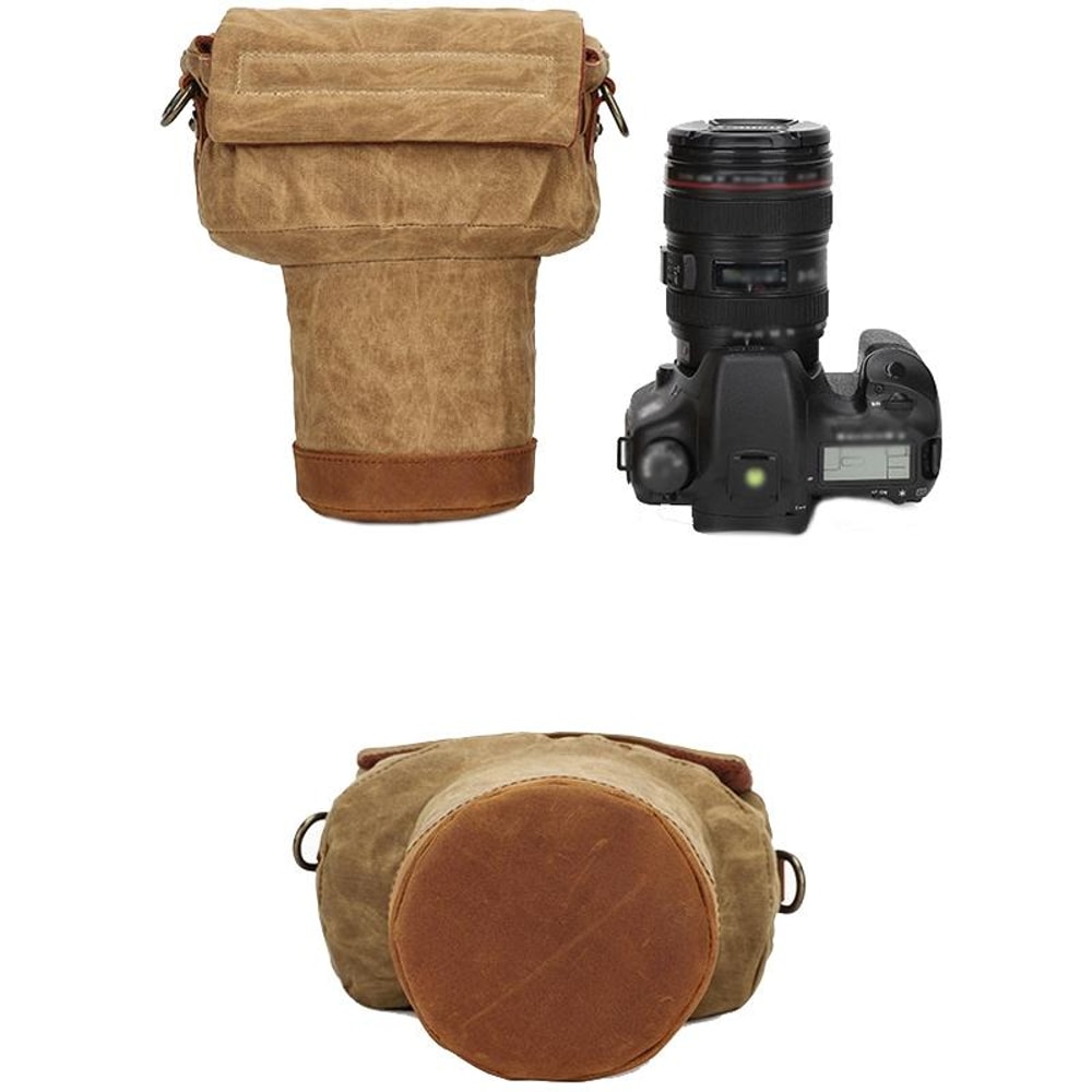 Vintage Waterproof Camera Shoulder Bag For DSLR Mirrorless Cameras With Shockproof Protection 8