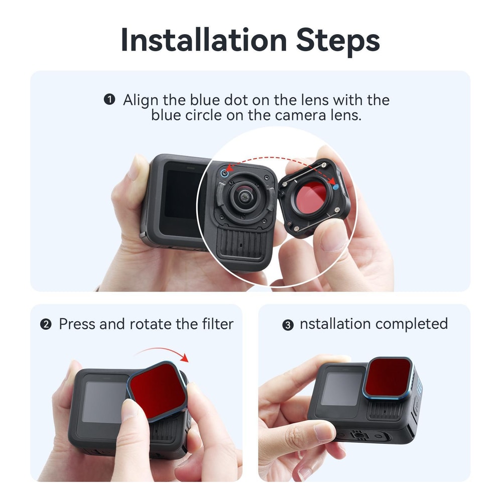 GoPro HERO Dive Filter Lens For Underwater Color Correction And Anti Fog Protection 7