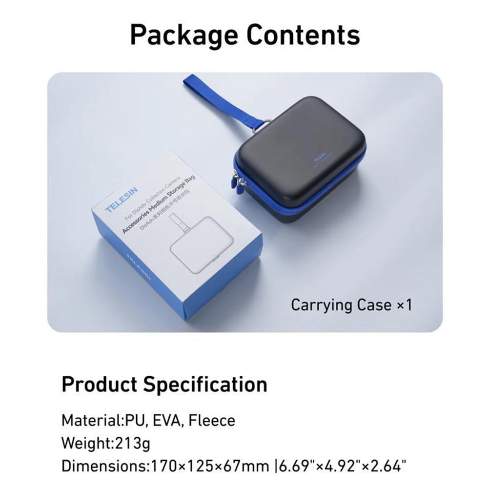 Hard Shell DJI Osmo Action Case for Action 6, 5 Pro, 4 & 3 Accessories
