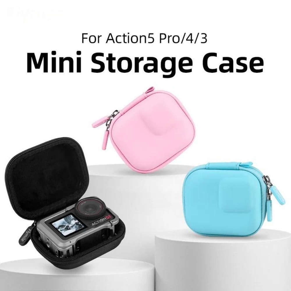 FPU Hard Shell Action Camera Case With Carabiner For DJI Action Insta360 GoPro Cameras 1