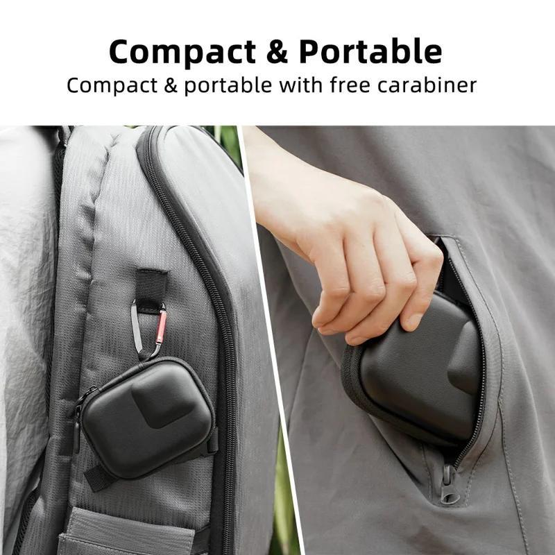 FPU Hard Shell Action Camera Case With Carabiner For DJI Action Insta360 GoPro Cameras 6