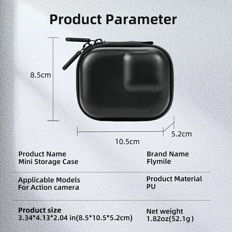 FPU Hard Shell Action Camera Case With Carabiner For DJI Action Insta360 GoPro Cameras 8