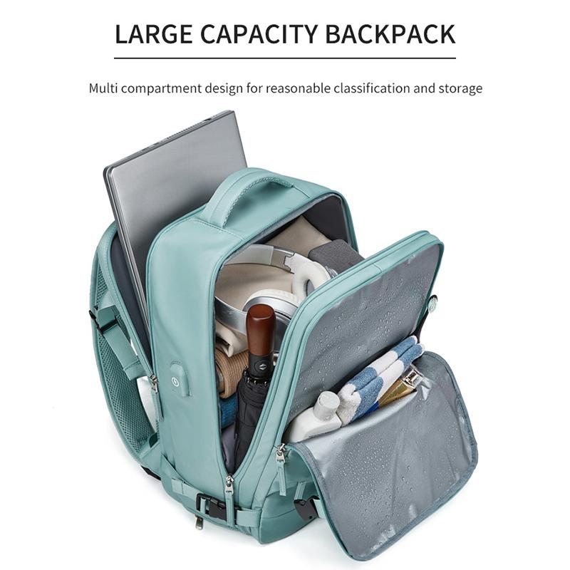 VoyagerPro Travel Laptop Backpack With Shoe Compartment Water Resistant Storage 11