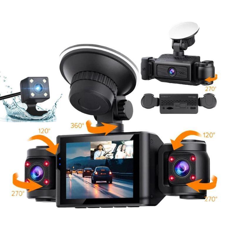 1080P HD Dash Camera with Night Vision & 4 Way Recording for Safer Driving
