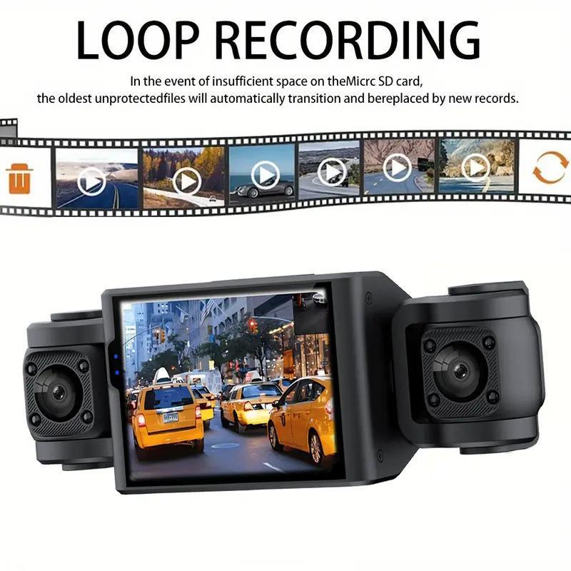 1080P HD Dash Camera with Night Vision & 4 Way Recording for Safer Driving