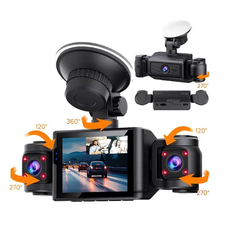 1080P HD Dash Camera with Night Vision & 4 Way Recording for Safer Driving