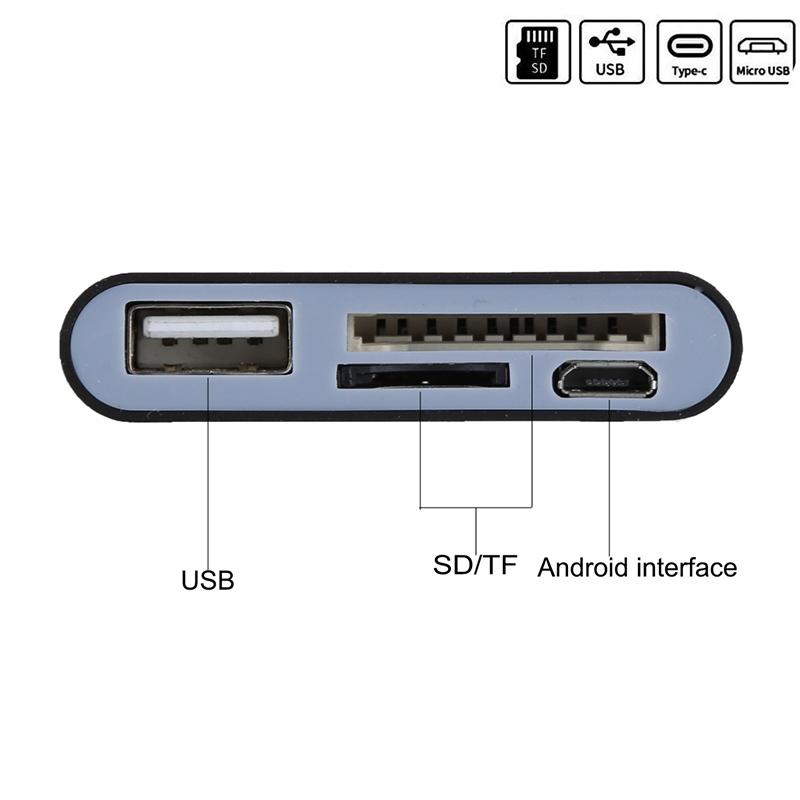 USB C SD TF Card Reader Hub With USB Port And LED Indicator For MacBook Laptop Android 4