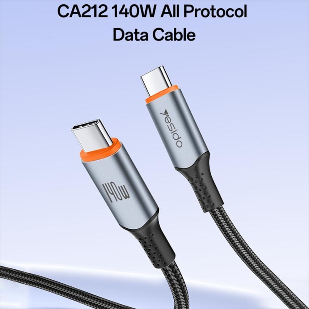 140W USB C Fast Charging Cable 1.2m Braided Type C Charger Cord