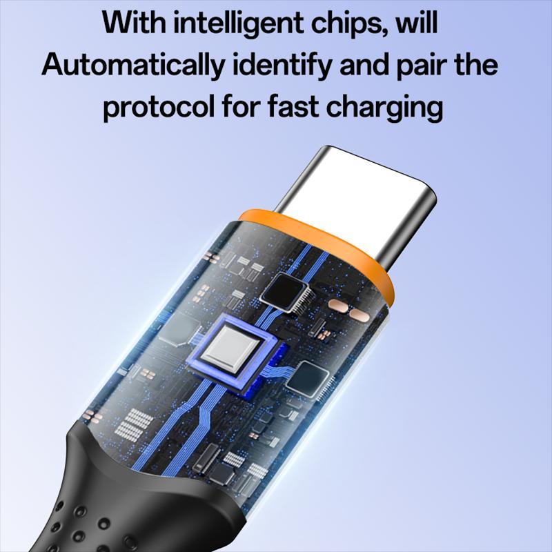 140W USB C Fast Charging Cable 1.2m Braided Type C Charger Cord