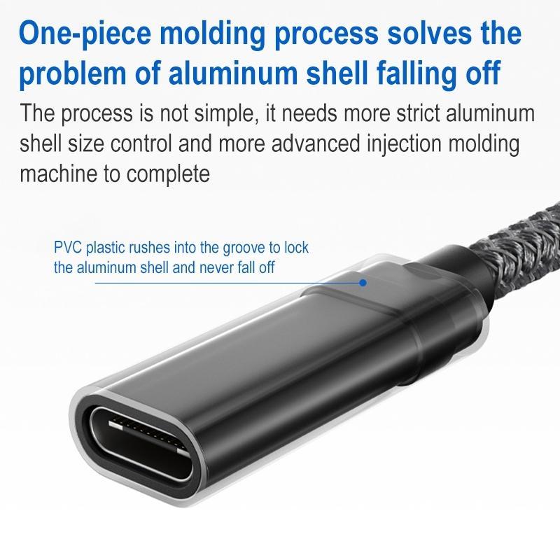 USB 3.0 to USB C Female Extension Cable 15cm Fast Charging Data Adapter