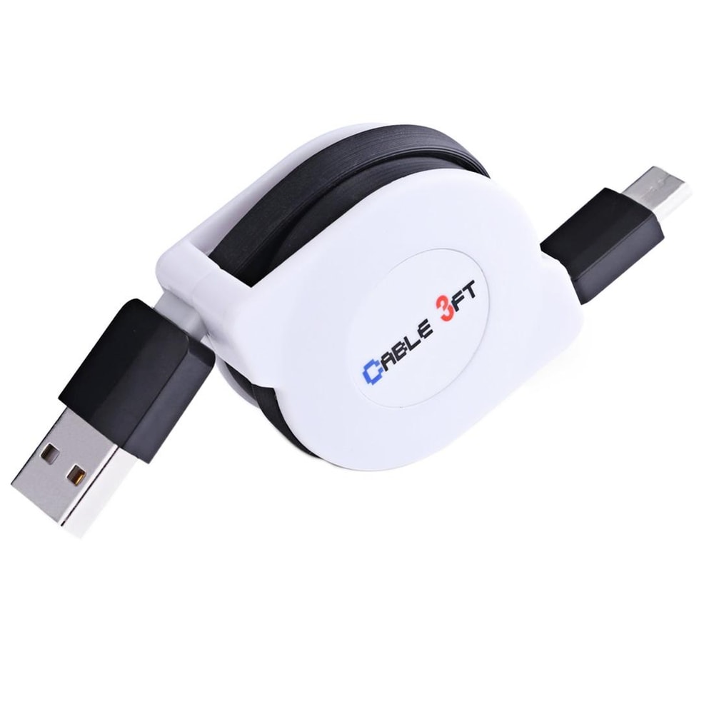 Retractable USB C Charging Cable 1M 2A Fast Sync Type C Data Cable