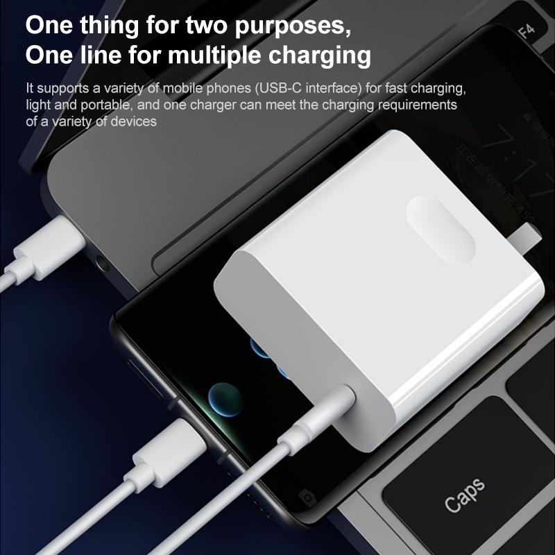 65W USB C Fast Charging Cable Dual Type C Data & Power Cord