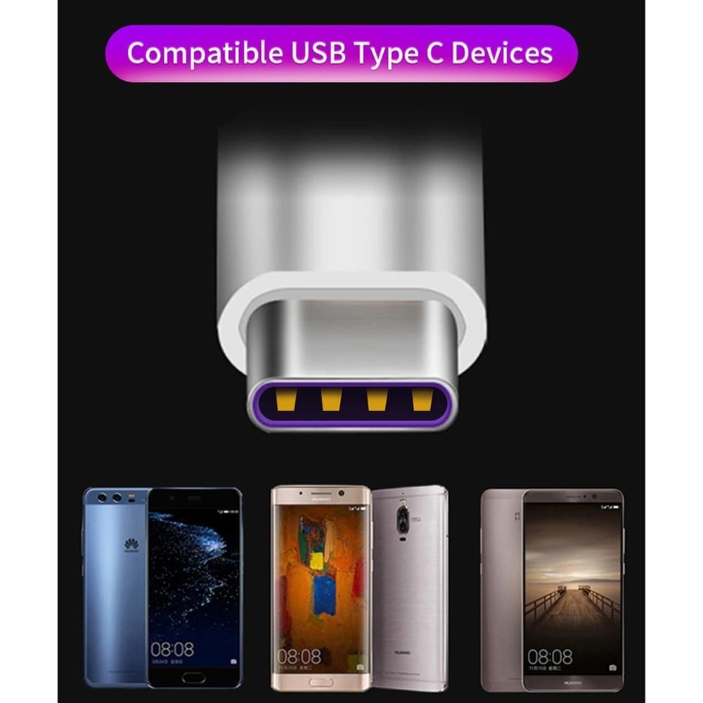 USB C Fast Charging Cable with Durable Reinforced Design for Phones & Tablets