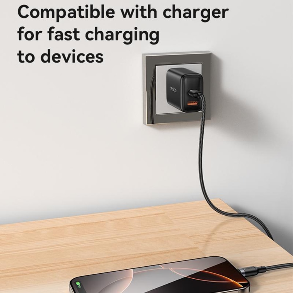USB C To USB C Cable 60W Fast Charging Braided Data Cable 9