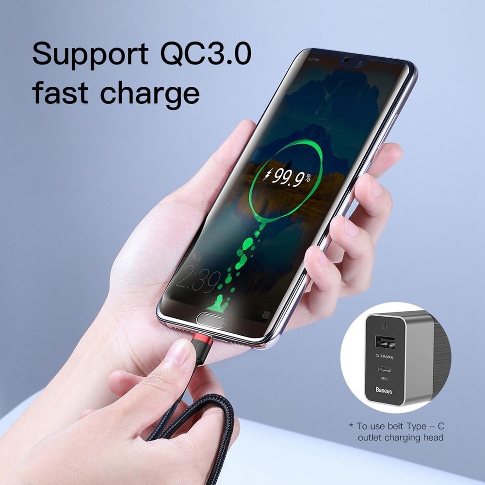 60W USB C Fast Charging Cable 2M Braided PD Type C Charger Cord 6