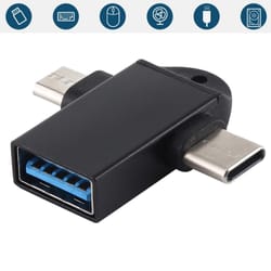 3 in 1 usb c otg adapter with usb 3.0 fast transfer & 60w pd charging