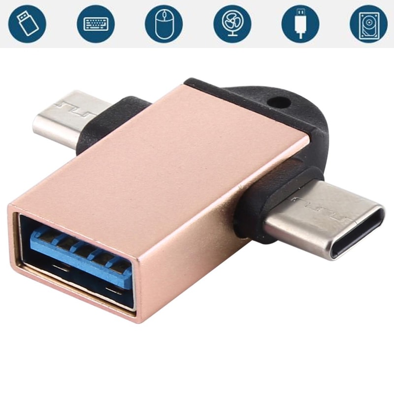 3 In 1 USB C OTG Adapter With USB 30 Fast Transfer 60W PD Charging 4
