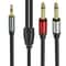 Gold Plated 35mm TRS To Dual 635mm TS Cable For Mixers Amplifiers HiFi Audio Systems 1