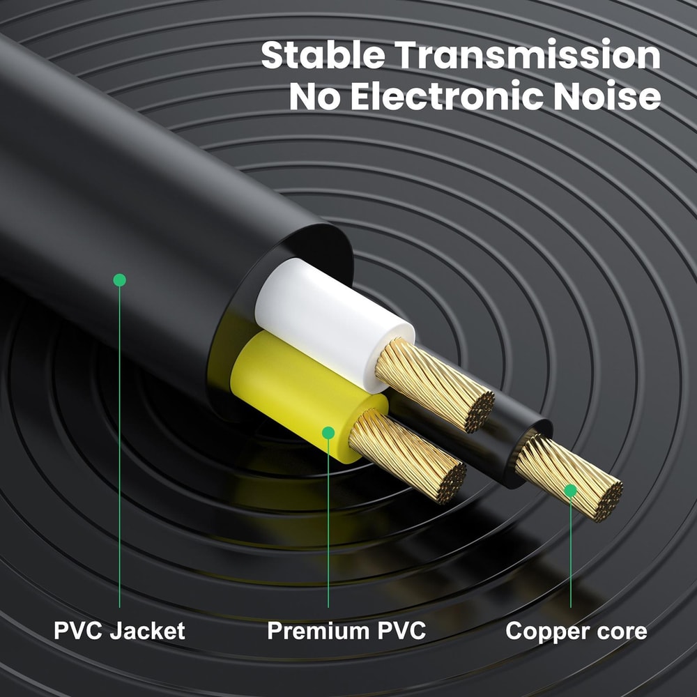 Gold Plated 35mm TRS To Dual 635mm TS Cable For Mixers Amplifiers HiFi Audio Systems 4