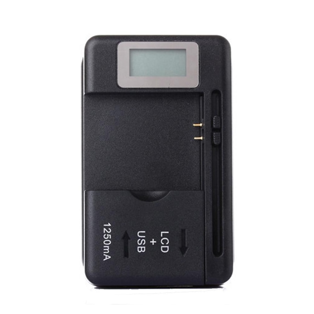 Smart Universal Phone Battery Charger with LCD Display & USB Output for Li ion Batteries