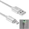 Braided Micro USB Cable with LED Indicator for Fast Charging and Data Sync