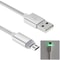 Braided Micro USB Cable with LED Indicator for Fast Charging and Data Sync