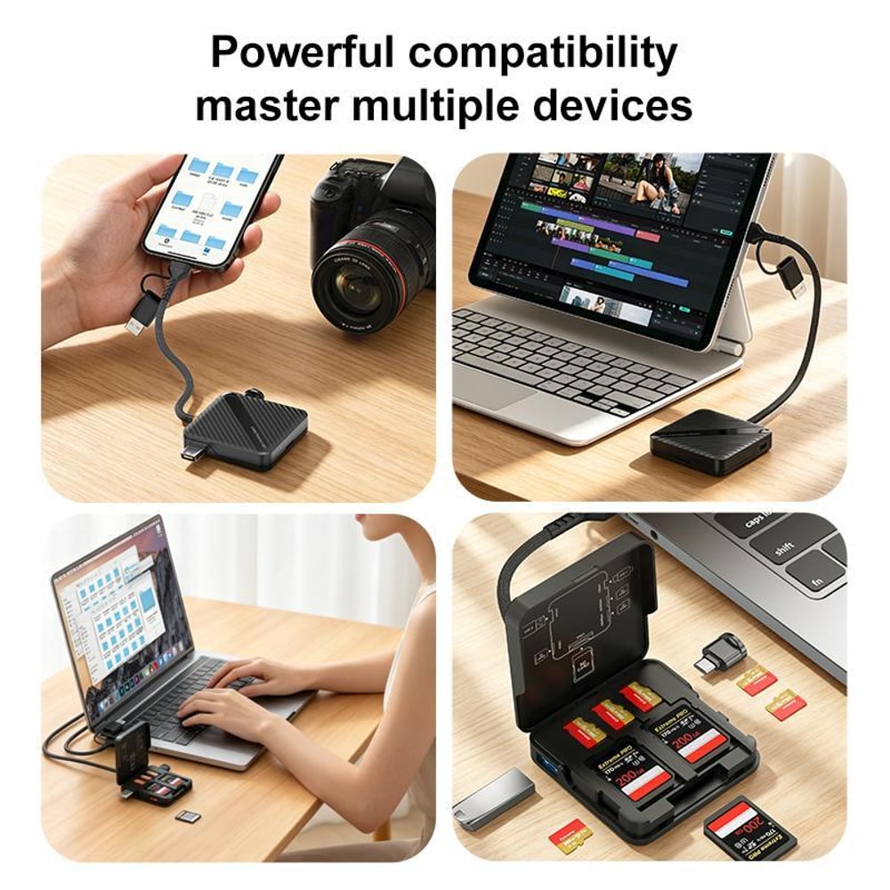 Multifunctional Portable Dual Interface Card Reader & Storage Box