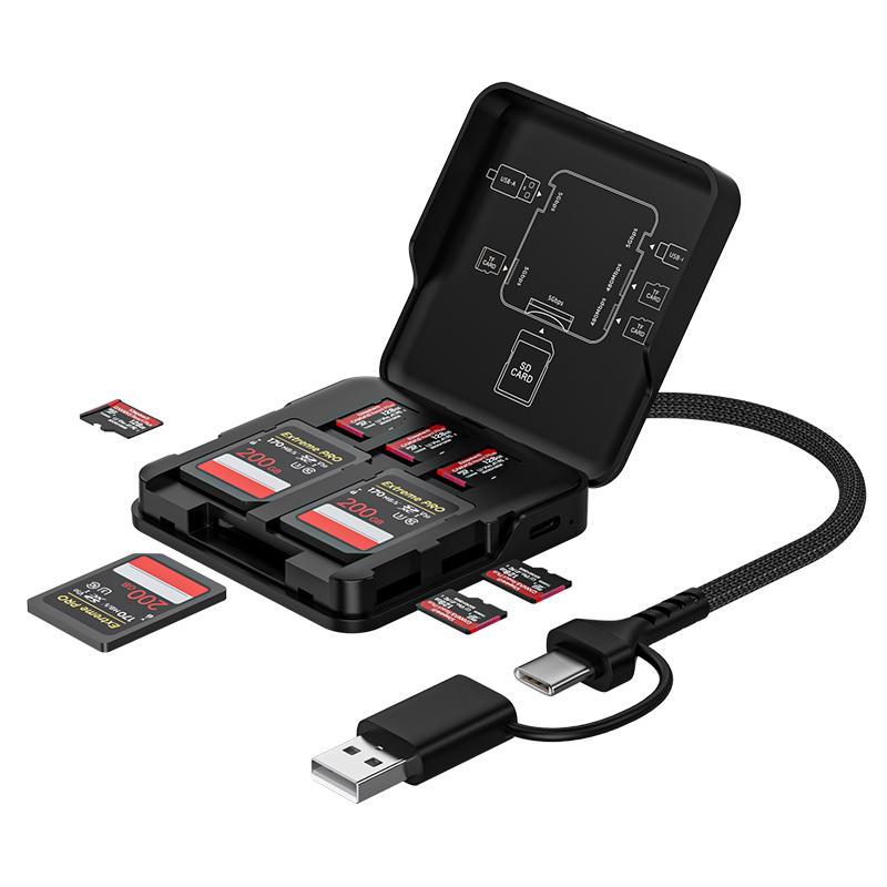 Multifunctional Portable Dual Interface Card Reader & Storage Box