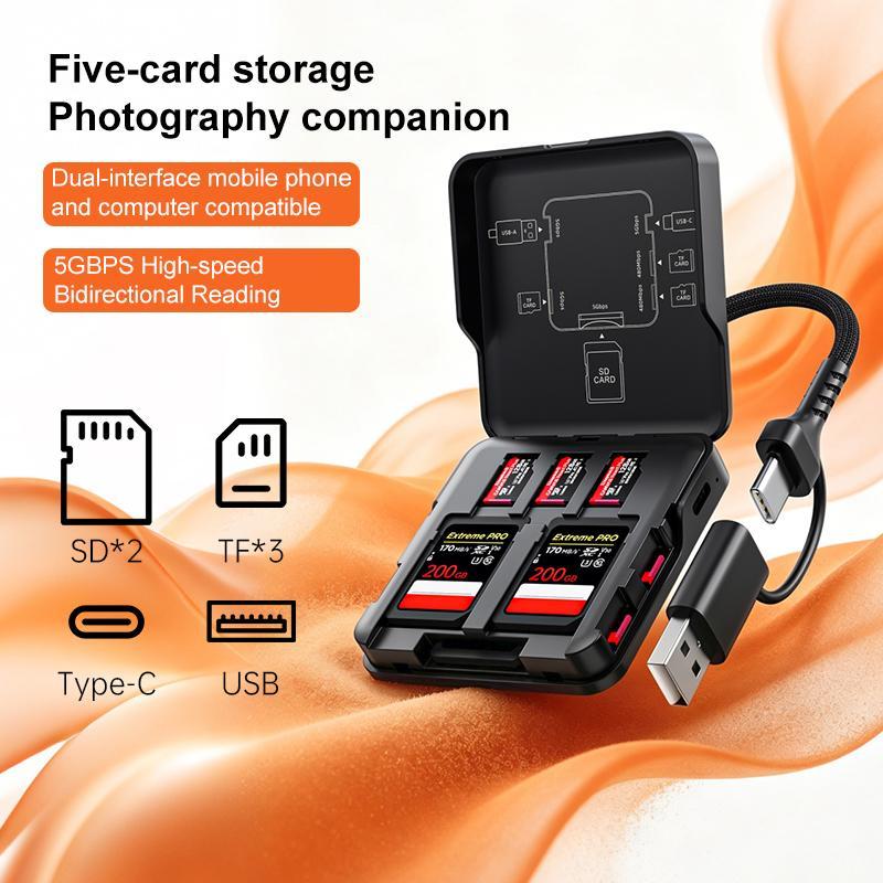 Multifunctional Portable Dual Interface Card Reader & Storage Box