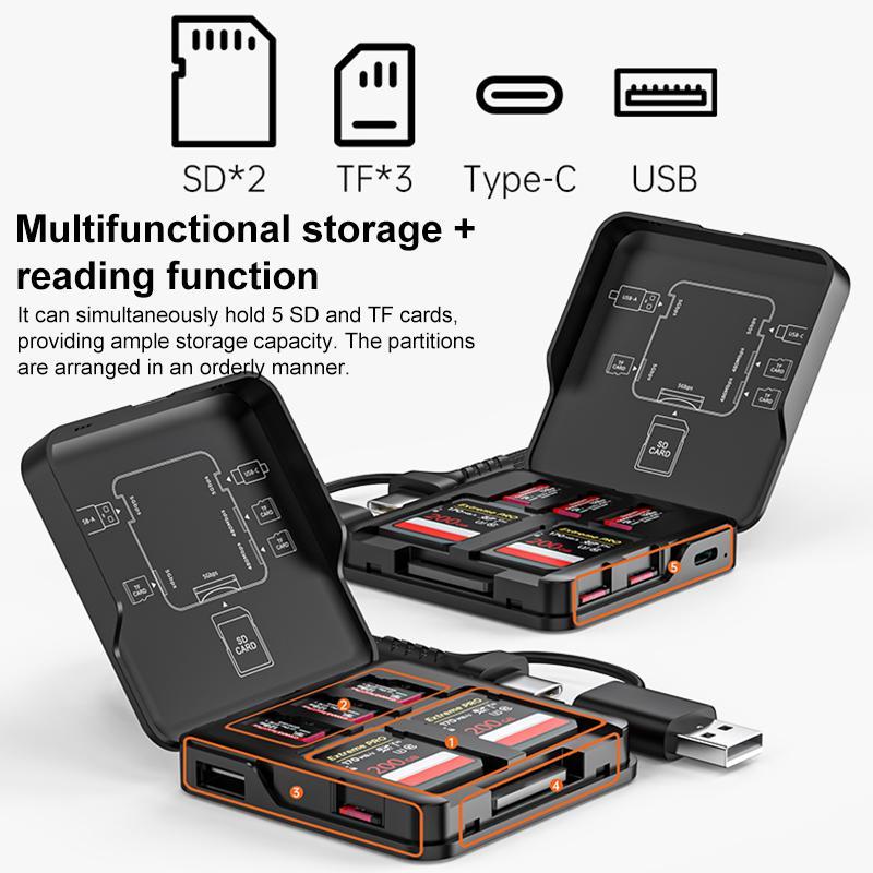 Multifunctional Portable Dual Interface Card Reader & Storage Box