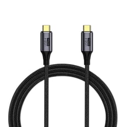100w fast charging type c to type c nylon braided cable with 8k support