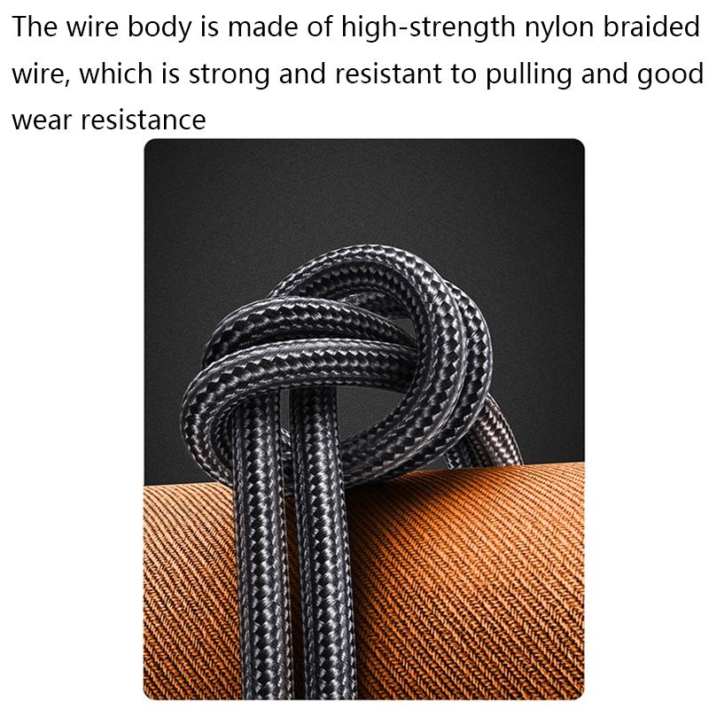 100W Fast Charging Type C to Type C Nylon Braided Cable with 8K Support