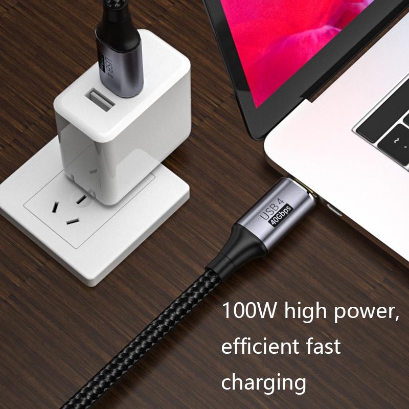 100W Fast Charging Type C to Type C Nylon Braided Cable with 8K Support