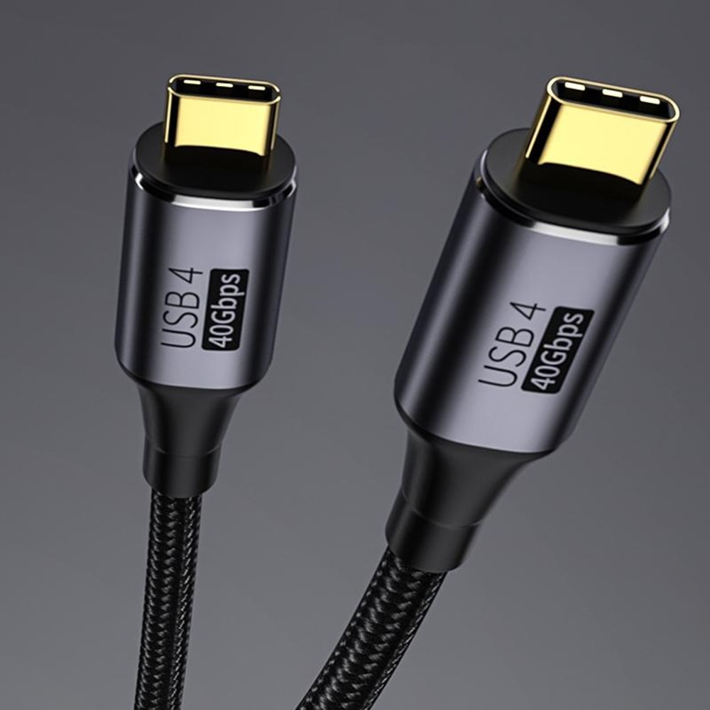100W Fast Charging Type C to Type C Nylon Braided Cable with 8K Support