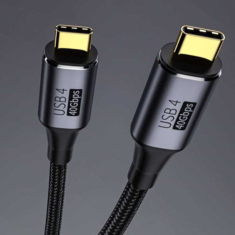 100W Fast Charging Type C to Type C Nylon Braided Cable with 8K Support