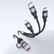 4 in 1 Fast Charging Cable for USB, Type C & Micro USB