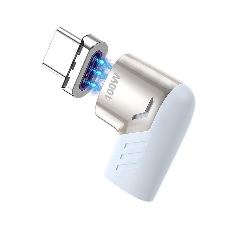 Premium 120W Magnetic USB C Fast Charging Adapter with Right Angle Connector