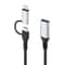 2 in1 Type C OTG Adapter & 8 Pin to USB 3.0 Hub for Fast Data Transfer