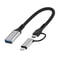 2 in1 Type C OTG Adapter & 8 Pin to USB 3.0 Hub for Fast Data Transfer