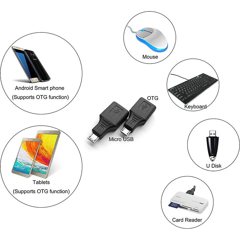 Micro USB OTG Adapter With USB 20 Port Fast Plug And Play Connectivity 1