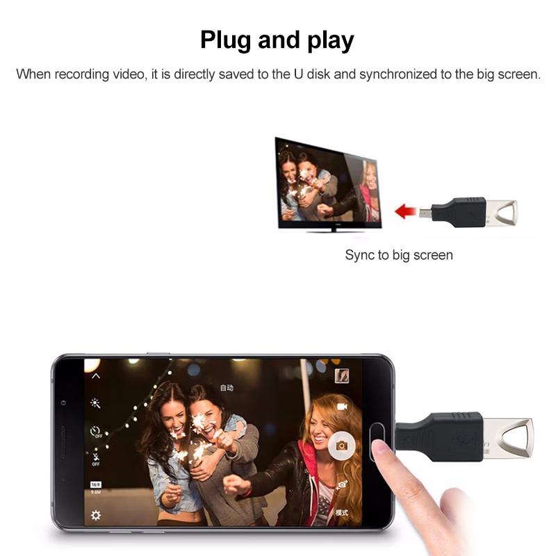 Micro USB OTG Adapter With USB 20 Port Fast Plug And Play Connectivity 2