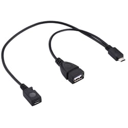 usb 2.0 micro b y splitter otg & data transfer cable