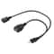 USB 2.0 Micro B Y Splitter OTG & Data Transfer Cable