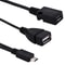 USB 2.0 Micro B Y Splitter OTG & Data Transfer Cable