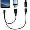 USB 2.0 Micro B Y Splitter OTG & Data Transfer Cable