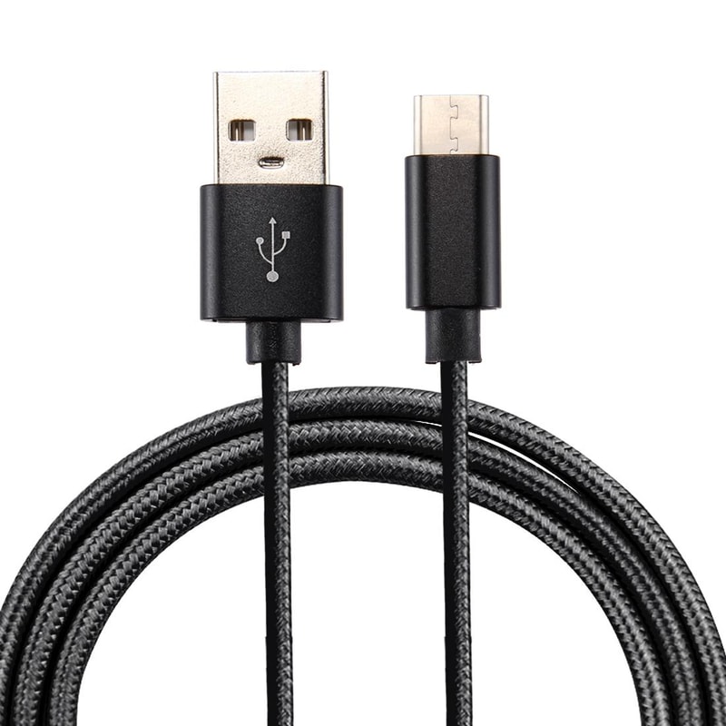 Durable Braided USB C Charging & Data Sync Cable Knit Texture
