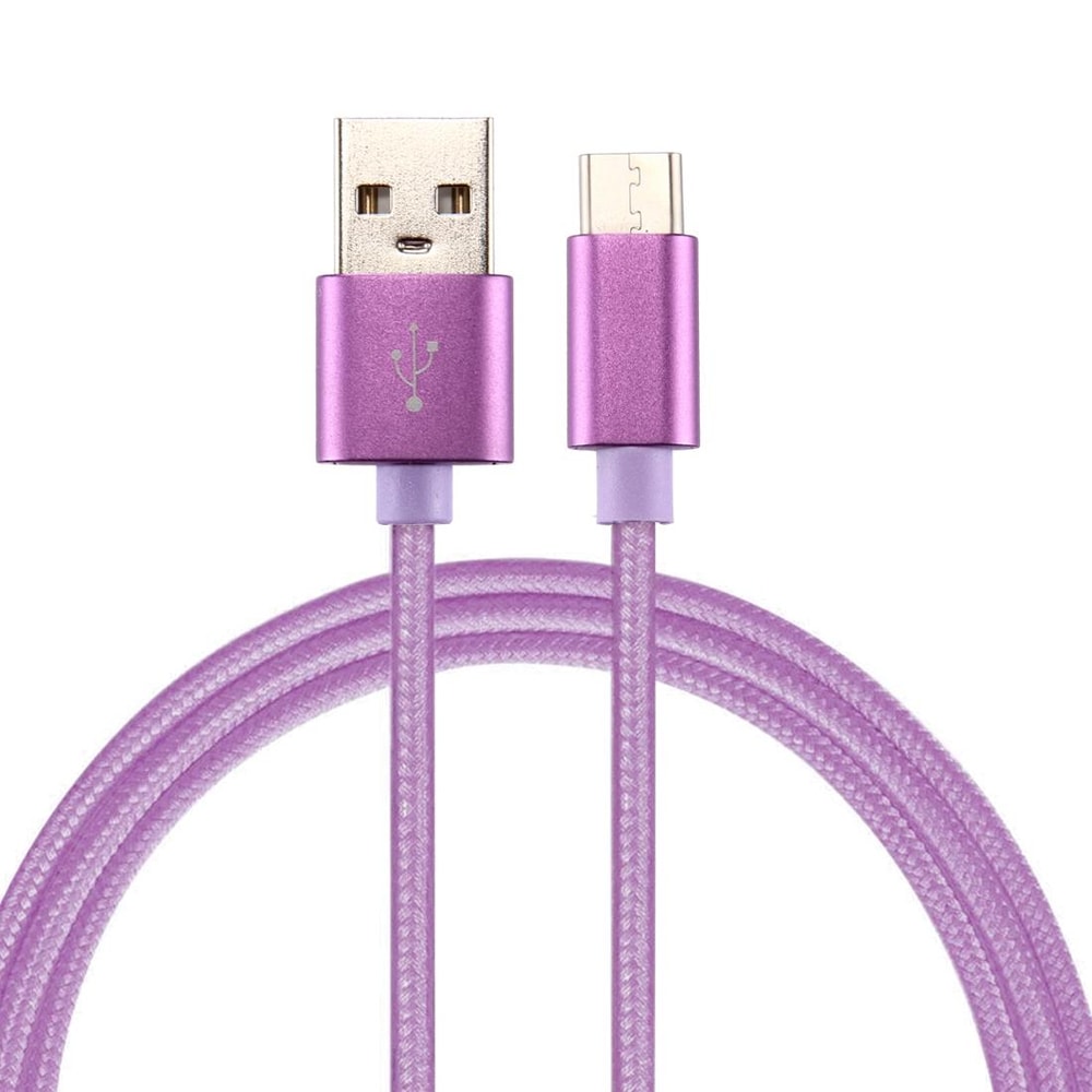 Durable Braided USB C Charging & Data Sync Cable Knit Texture
