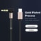 Premium USB C to 3.5mm Angled Spring Audio Cable Car Audio Adapter