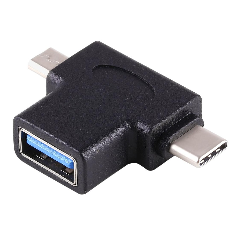 Premium Multi Device USB OTG Adapter USB C to USB 3.0 + Micro USB