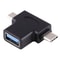 Premium Multi Device USB OTG Adapter USB C to USB 3.0 + Micro USB